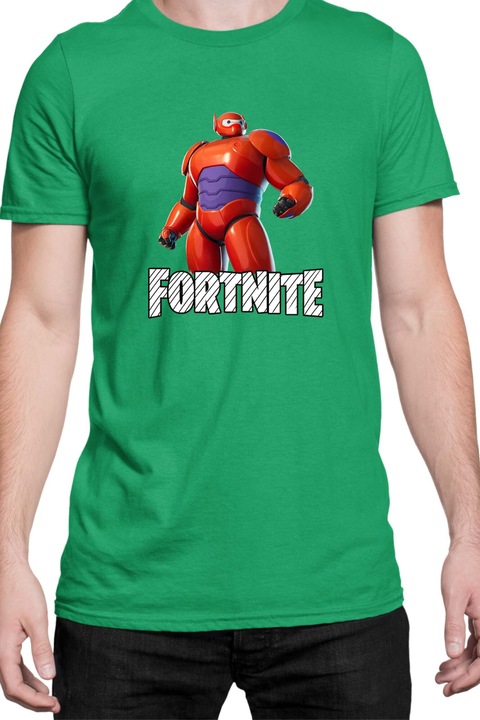 Мъжка тениска Fortnite Battle Royal Epic Game Tralala Skin Hero Baymax, Зелен