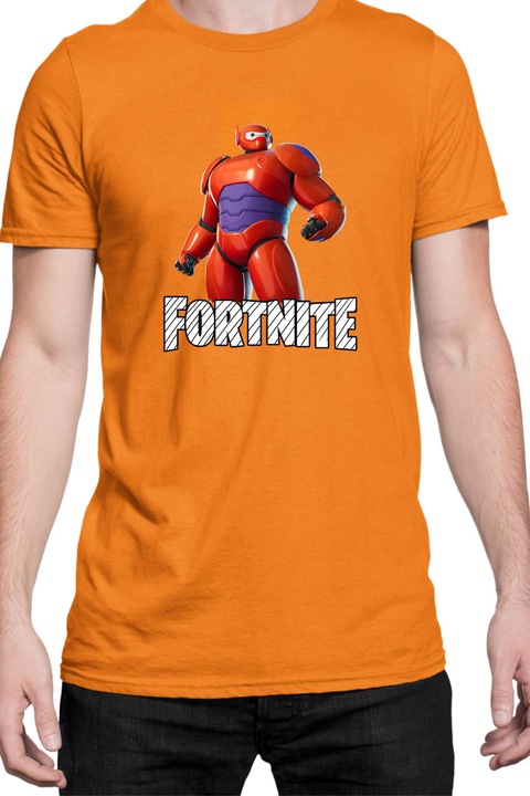 Мъжка тениска Fortnite Battle Royal Epic Game Tralala Skin Hero Baymax, Оранжев