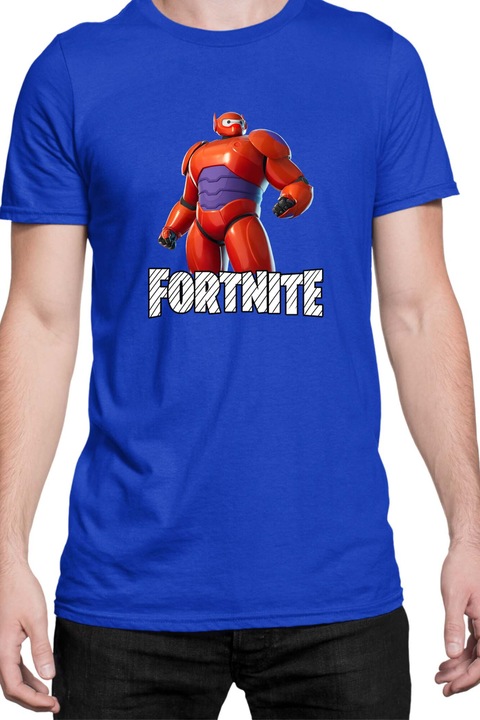 Мъжка тениска Fortnite Battle Royal Epic Game Tralala Skin Hero Baymax, Син
