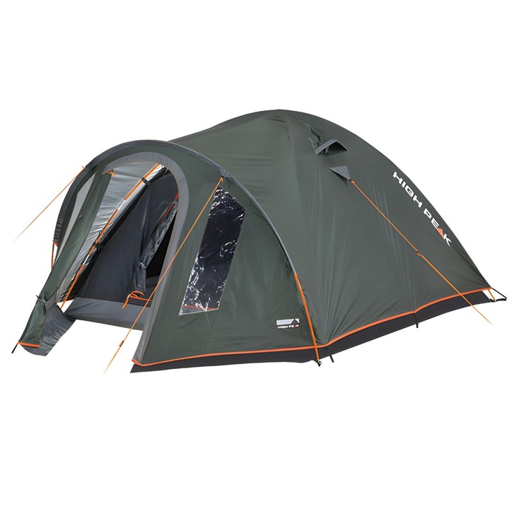 Cort camping High Peak Nevada 3.1, verde, pentru 3 persoane, greutate ușoară
