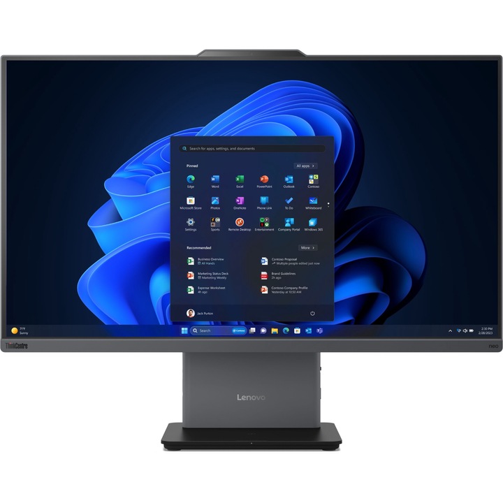 Настолен компютър Lenovo ThinkCentre neo 50a 27 G5 All-in-One, Процесор Intel Core i7-13620H (1.8/4.9GHz, 24M), 32 GB, 512 GB SSD M.2 NVMe, Intel UHD Graphics, Free DOS