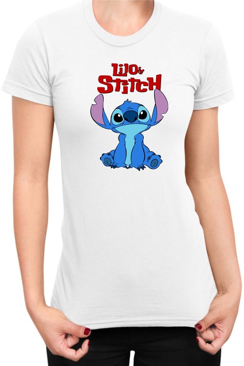 Дамска Тениска Lilo and Stitch Tralala Stitch 01, Бял