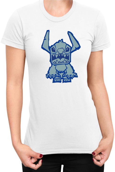 Дамска Тениска Lilo and Stitch Tralala Stitch 04, Бял