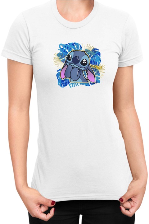 Дамска Тениска Lilo and Stitch Tralala Stitch 08, Бял
