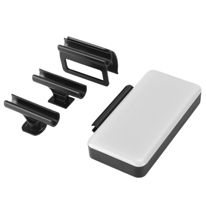 Alte accesorii pentru fotografie, lumina de umplere cu LED, VLOG/transmisie live/video, potrivit pentru telefoane mobile si camere, 3000mAh, luminozitate reglabila, compact si portabil, cu 3 clipuri, negru