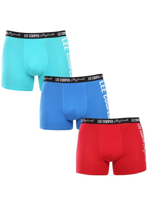 Set lenjerie intima barbati 3xPO39510, Lee Cooper, 3 buc, Textil, Multicolor