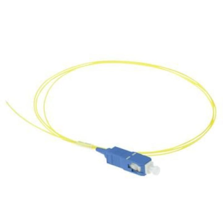 Cablu fibra optica Pigtail SC 9/125m OS2, ACT, 1m, galben