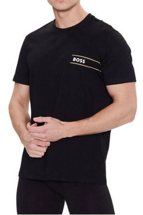 Мъжка тениска Hugo Boss, черна, 100% памук, къс ръкав, L INTL