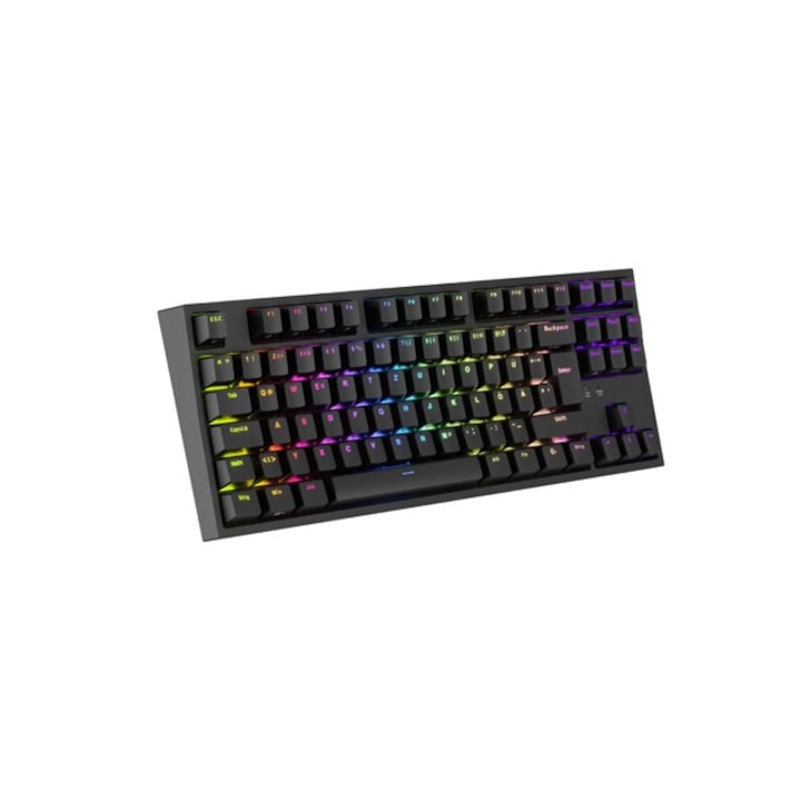 Геймърска клавиатура Genesis Thor 404 TKL, RGB осветление, механична, черна