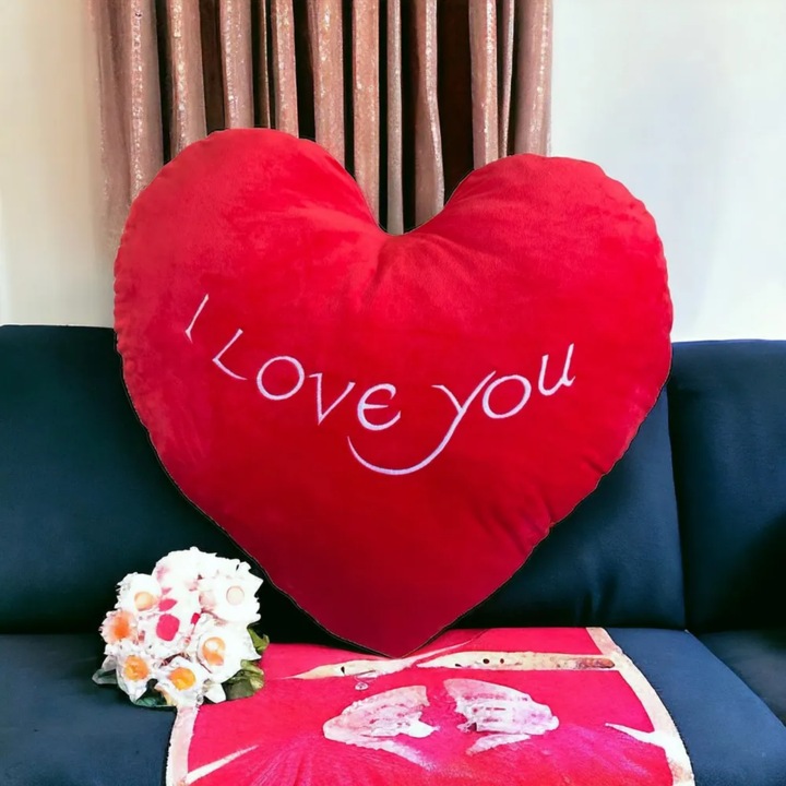 Jucarie Tea Toys Inima de plus Te iubesc, 65 cm