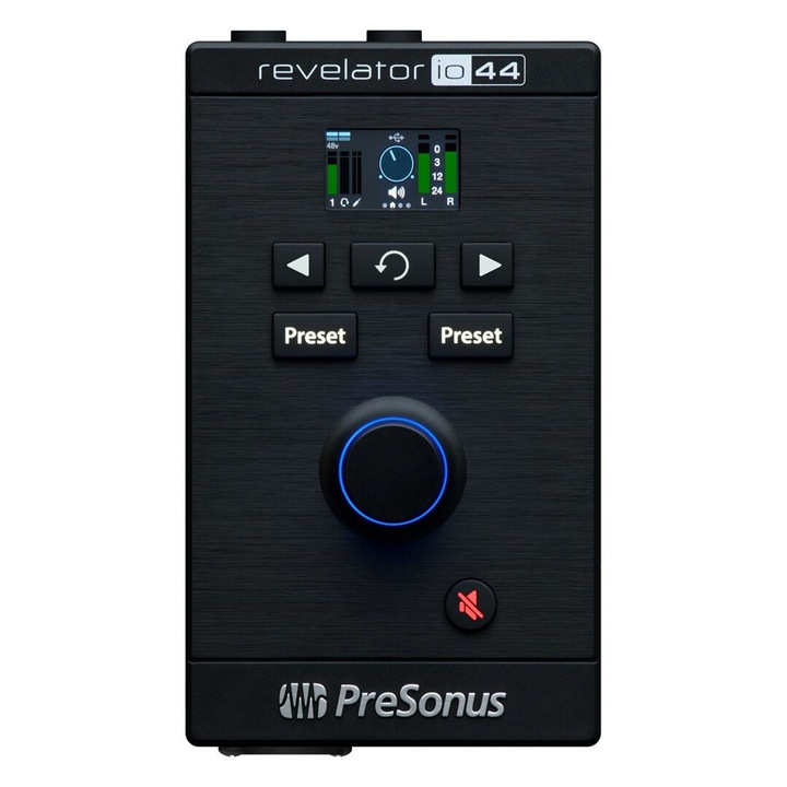PreSonus Revelator io44 USB-C audio interfész, 24 bit, 48V, fekete