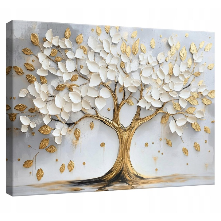 Tablou Canvas, Abstract, 120x80 cm Copac, Flori, Decorative, Living, Bucatarie, PP15407O20