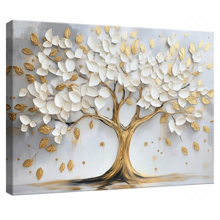 Tablou Canvas, Abstract, 120x80 cm Copac, Flori, Decorative, Living, Bucatarie, PP15407O20