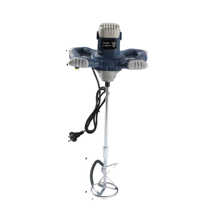 Agitator electric pentru beton, 1400W, 6 viteze ajustabile, albastru