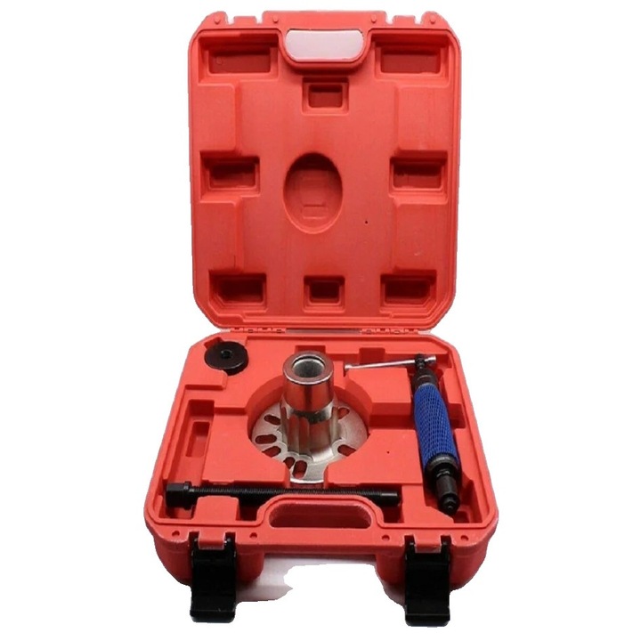 Extractor hidraulic pentru ax de roata, 10T, compatibil cu hub-uri cu 4 sau 5 gauri, rosu, 15.35"x13.78"