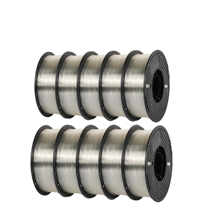 Filament TPU 1.75mm, 10kg, transparent, flexibilitate ridicata, temperatura extrudare 190-230°C