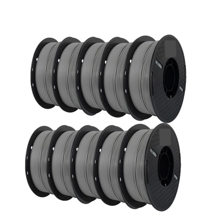 Filament 3D HS-PLA, 1.75mm, viteza de imprimare rapida, 10KG, gri