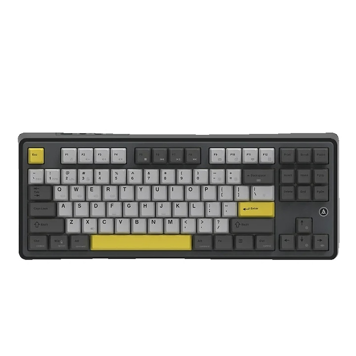 Tastatura mecanica multimedia FiiO KB1K, alba, programabila, cu iluminare RGB