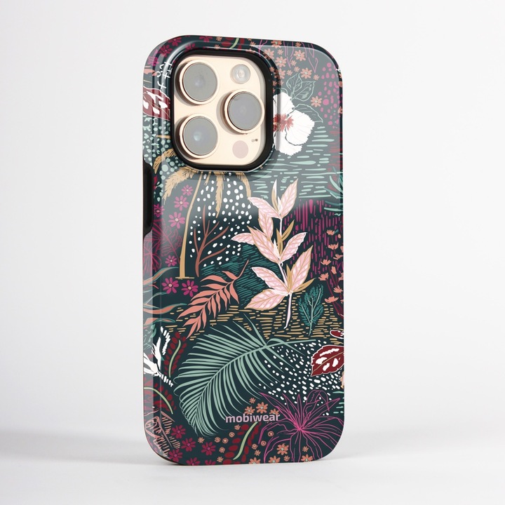 Carcasa rezistenta Mobiwear Elite Pro pentru Samsung Galaxy S9, design flori, multicolor, 2 straturi de protectie