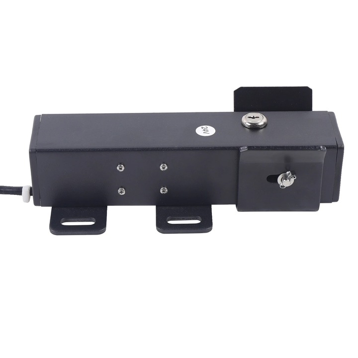 Incuietoare electrica pentru poarta, constructie metalica durabila, finisaj antic elegant, negru