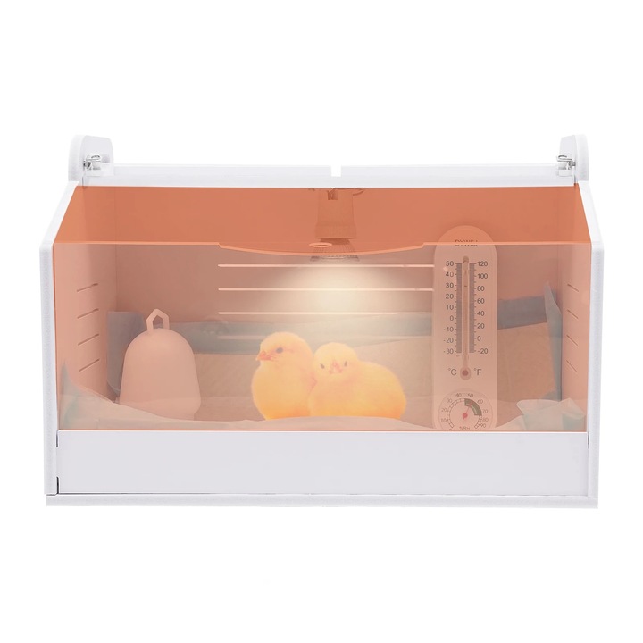 Инкубатор за яйца, капацитет 20 яйца, вграден термометър, бежов, 48x30x30см