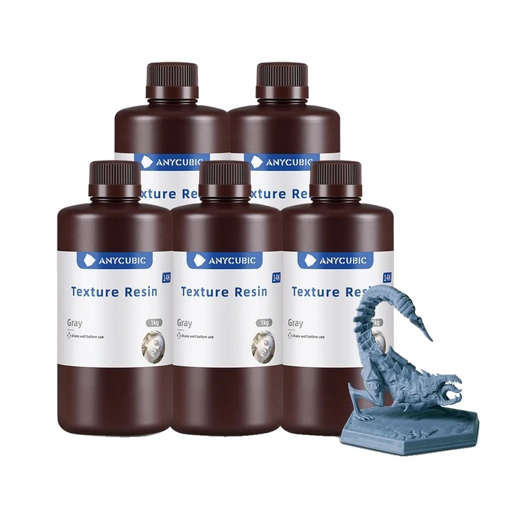 Set 5 Sticle Rasina Texturata, Gri, 5kg