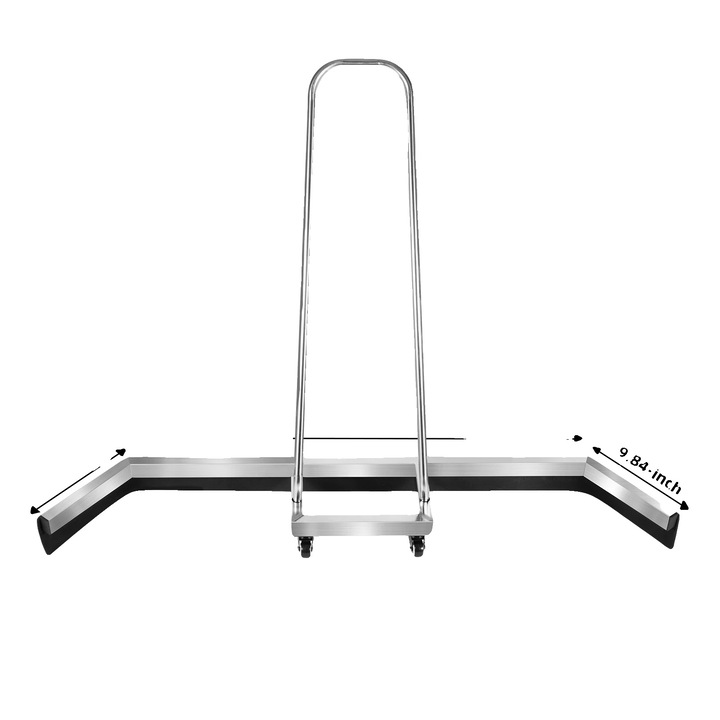 Водочистител за баскетболно игрище, 39.76 инча, Неръждаема стомана, 132x87 см, Сребрист