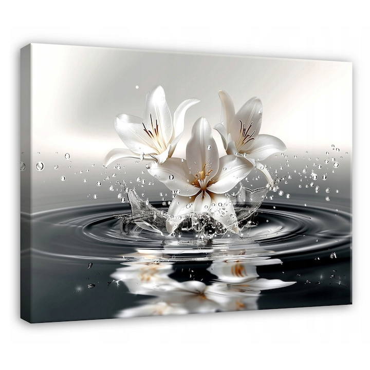 Tablou Canvas Living, Flori, 100x70 cm, Abstract, Decorative, Bucatarie, Camera De Zi, Dormitor, PP15288O1