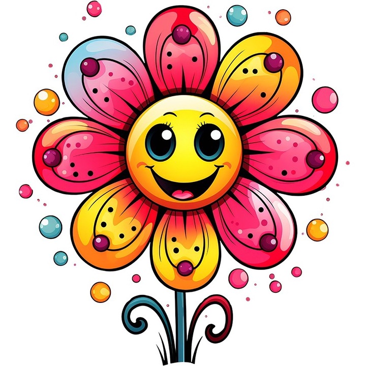 Sticker Auto, Floare Frumoasa, Multicolor, 27 cm, 12584ST-18
