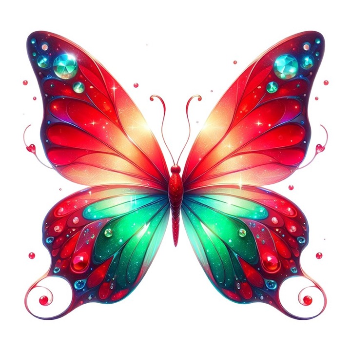 Sticker decorativ, Fluture, Multicolor, 20043ST-13