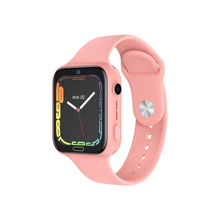 Детски смарт часовник XO H140 4G, 1.83", iOS, Android, WIfi, SIM карта, камера, розов