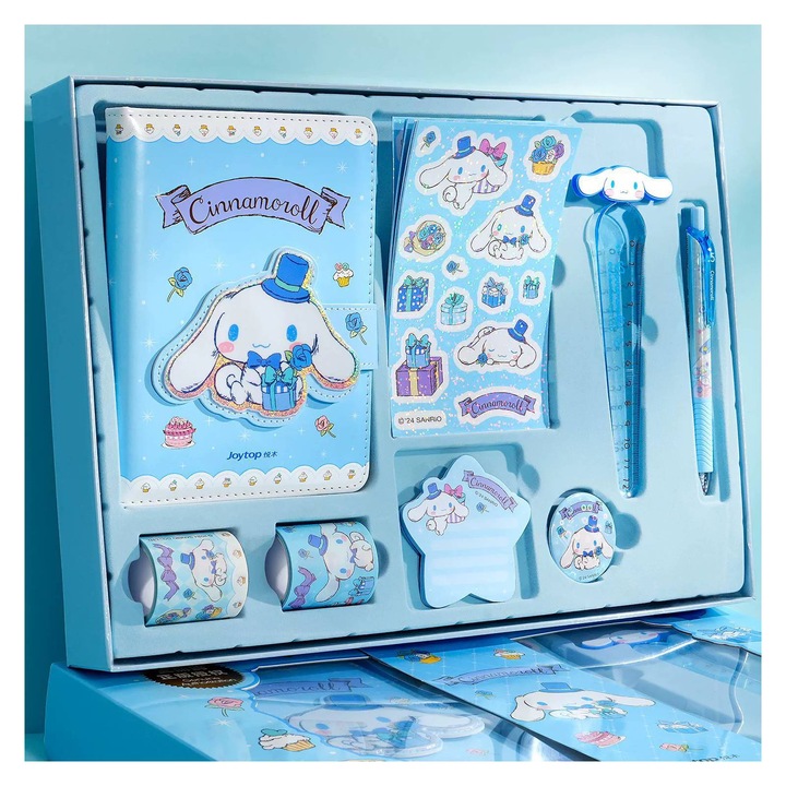 Подаръчен комплект за училищни консумативи Lobsgous, 8 броя, Синьо