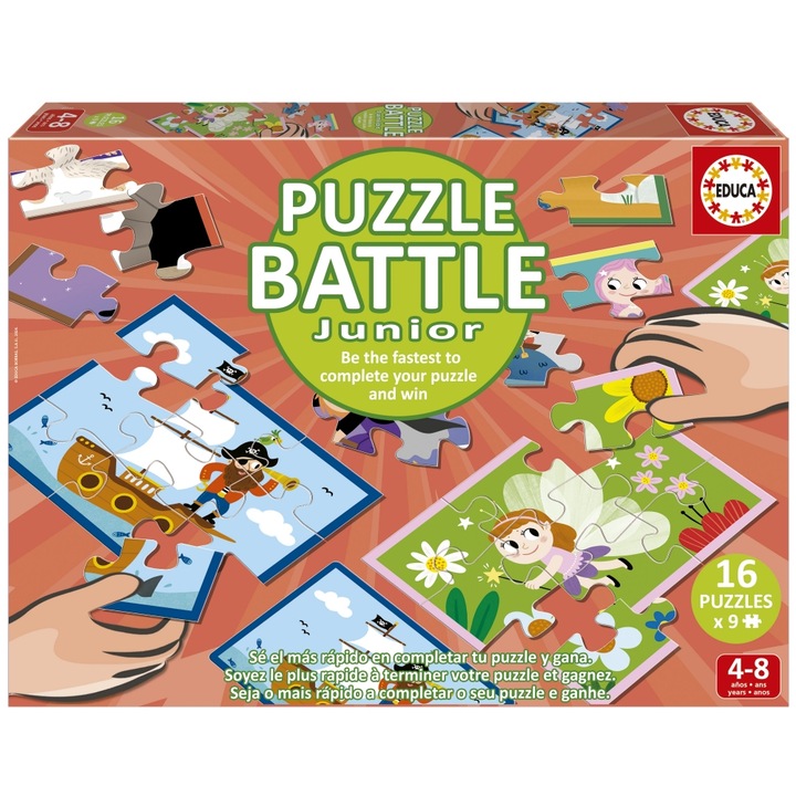 Batalii Puzzle, Educa, 16 x 9 piese, Povesti din Basme