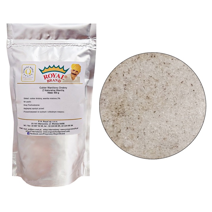 Zahar fin de vanilie 500 g cu vanilie naturala