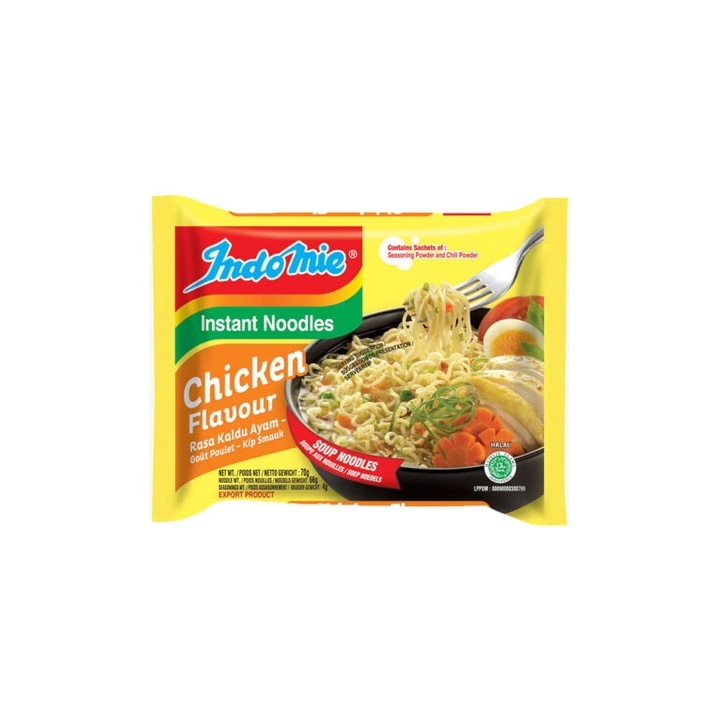 Taitei instant, Indomie Noodles, cu aroma de pui, 70g