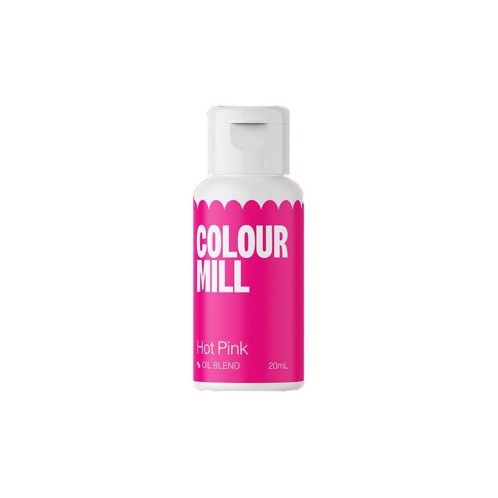 Colorant alimentar pe baza de ulei, Hot Pink 20ml, Colour Mill