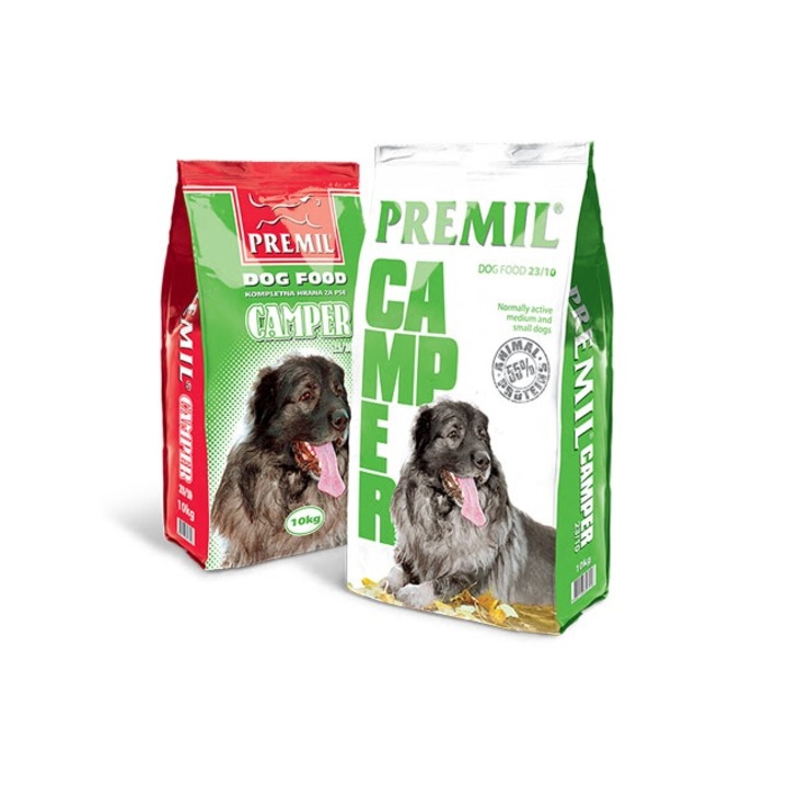 Пълноценна храна Premil CAMPER, За кучета от малки и средни породи, Premium Economy, 10 кг