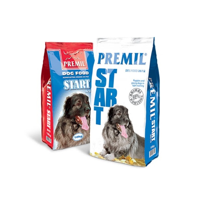 Пълноценна храна Premil START, За подрастващи, бременни, кърмещи и пораснали активни кучета, Premium Economy, 10 кг