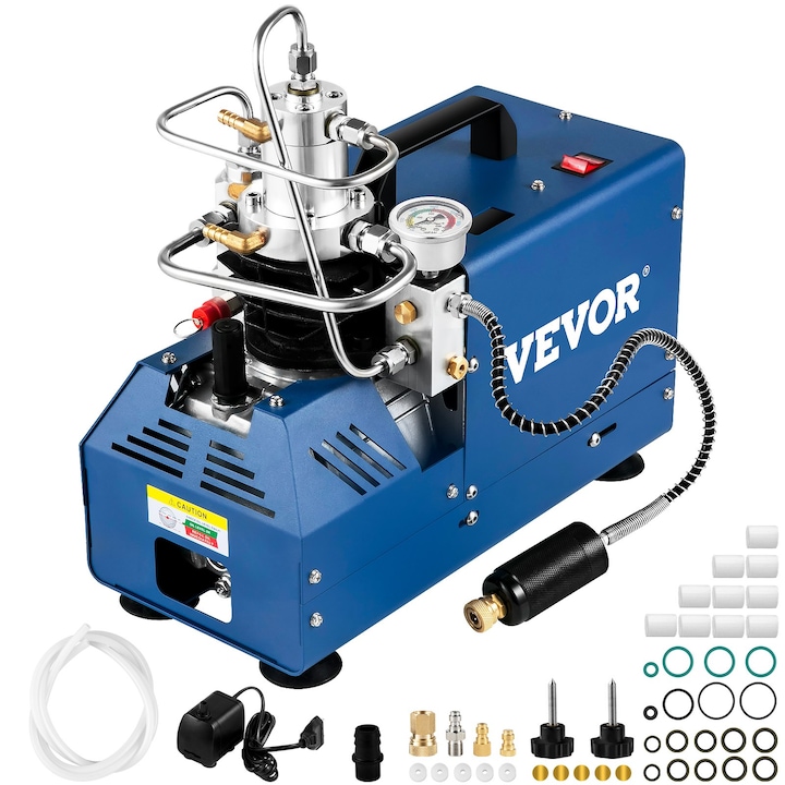 Компресор за въздушна пушка VEVOR 8KWOC, Мощност 1800W, Налягане 4500PSI/30MPA/300BAR