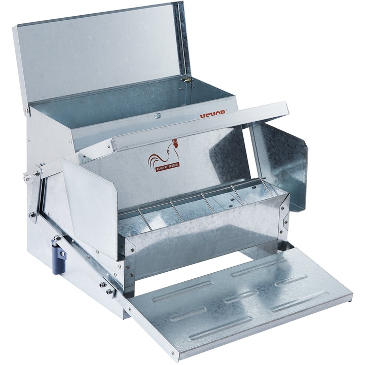 Hranitoare automata pentru pui VEVOR CF-06H, capacitate 11 kg, Otel galvanizat