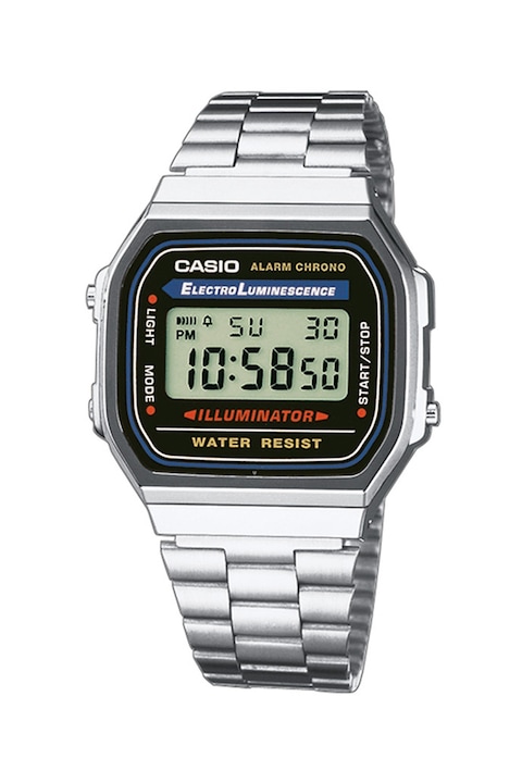 Casio, Унисекс часовник с метална верижка, Сребрист