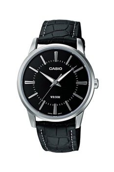 Casio, Ceas cu o curea de piele Collection, Negru Casio, Ceas cu o curea de piele Collection, Negru