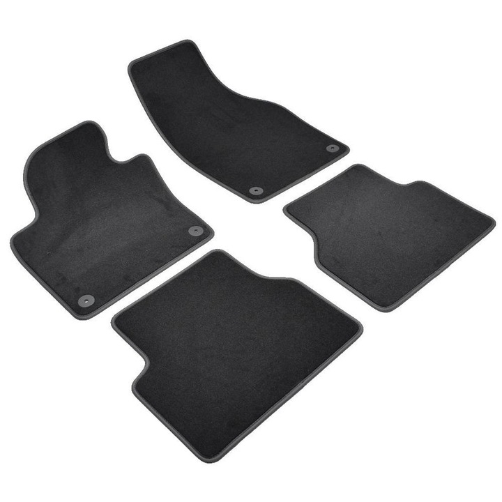 Set 4 covorase auto mocheta Volkswagen Tiguan 2007-2017+, sisteme fixare rotunde