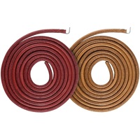 Set 2 Curea din Piele pentru Masina de Cusut, Hggzeg, Cu carlig, Rezistenta la uzura, Lungime ajustabila, Diametru 5 mm, Usor de instalat, Pentru pasionatii de cusut, Piele naturala, Lungime 183 cm, Maro/Rosu