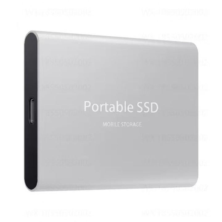Hard disk extern SSD, Aluminiu, Portabil, USB 3.1, 8TB, Argintiu