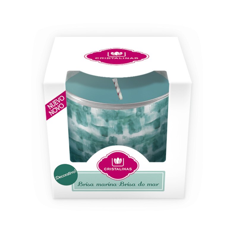 Lumanare naturala Sleever Cristalinas, Ocean Breeze - puritate 30 ore