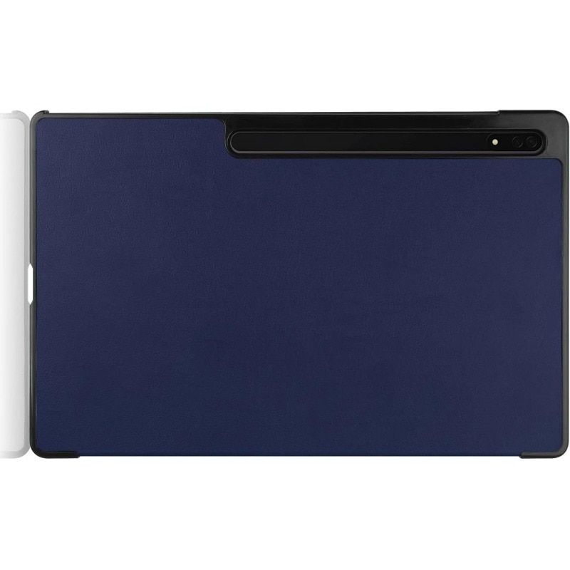 Husa tableta pentru Samsung Galaxy Tab S9 Plus cu suport Multi-Unghi si functie Sleep/Wake, PU, Rezistent la socuri, rezistent la uzura, rezistent la cadere, suport, fara amprente digitale, multifunctional, albastru marin