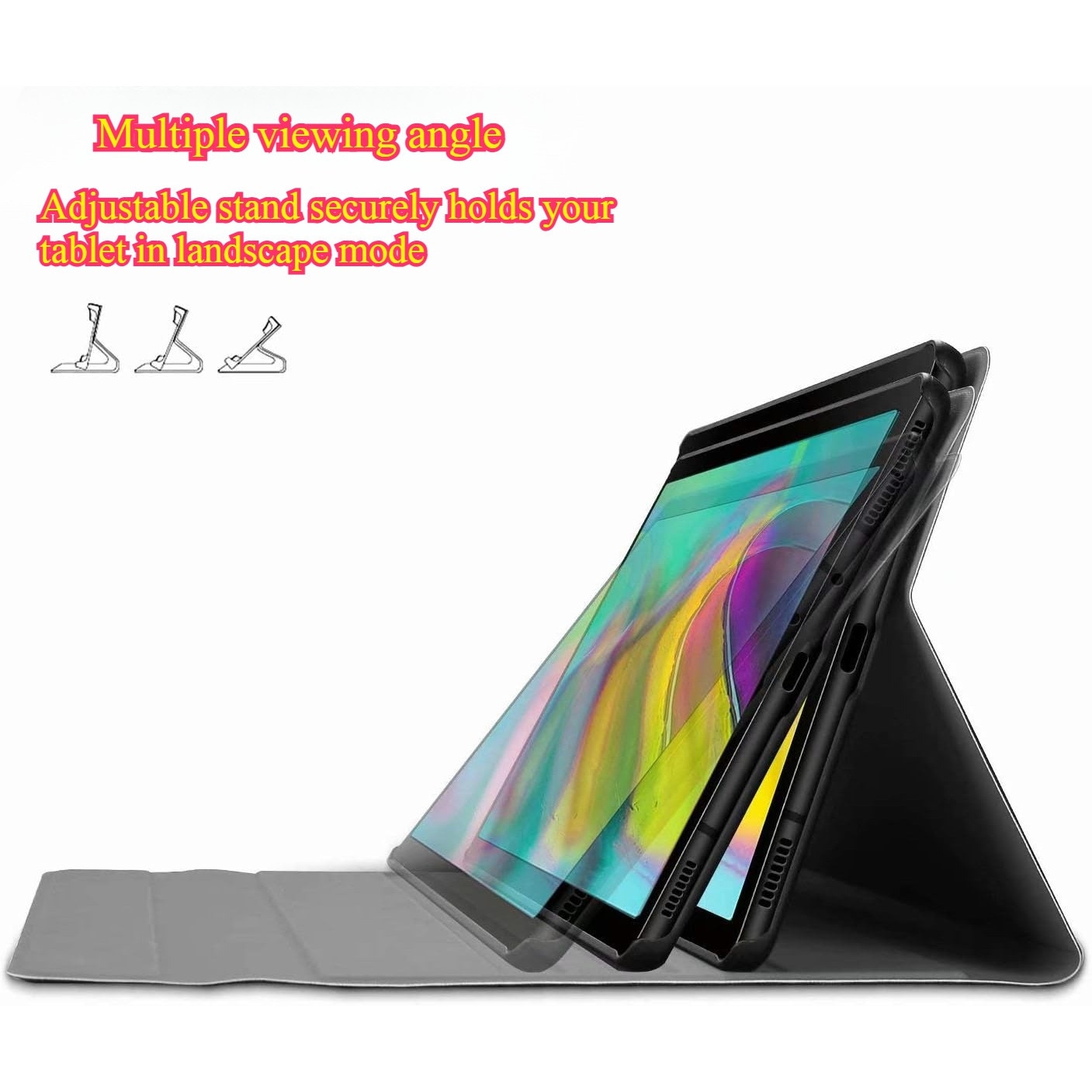 Husa cu Tastatura pentru iPad Air 10.5 2019 / pentru iPad Pro 10.5 2017 Case negru, Durabil si rezistent la uzura, oferind protectie cuprinzatoare