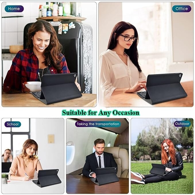 Husa cu Tastatura pentru iPad Air 10.5 2019 / pentru iPad Pro 10.5 2017 Case negru, Durabil si rezistent la uzura, oferind protectie cuprinzatoare