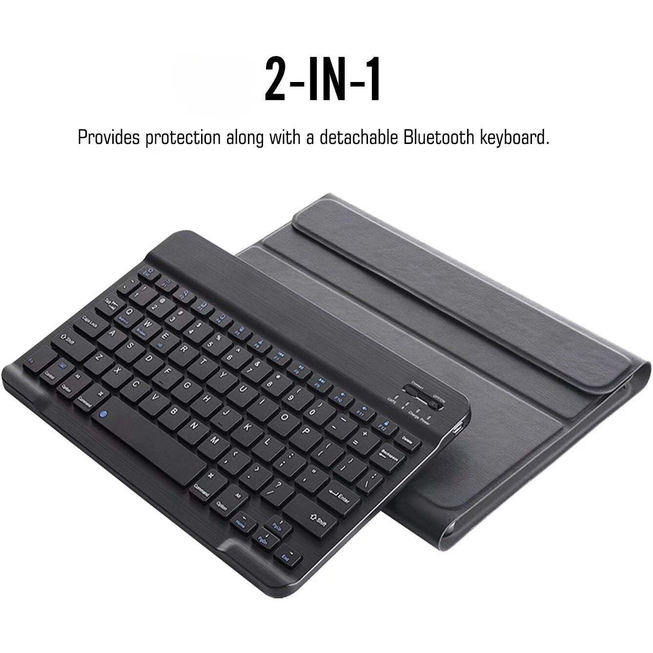 Husa cu Tastatura pentru iPad Air 10.5 2019 / pentru iPad Pro 10.5 2017 Case negru, Durabil si rezistent la uzura, oferind protectie cuprinzatoare